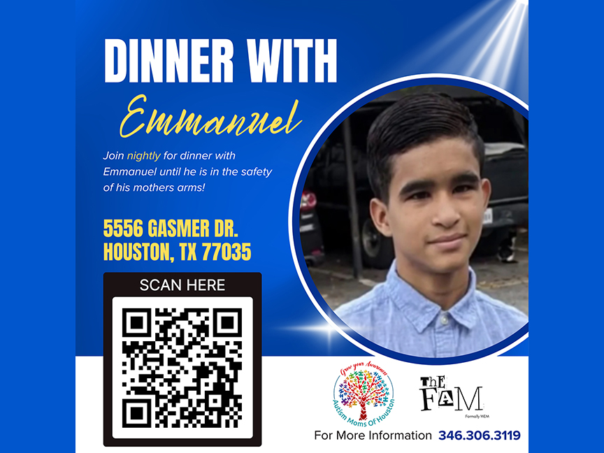 Dinner with Emmanuel. Nightly vigils planned until he is back in his mother’s&nbsp;arms.